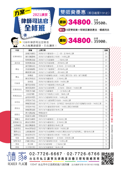 2021司律全修a班 2021司律全修a班