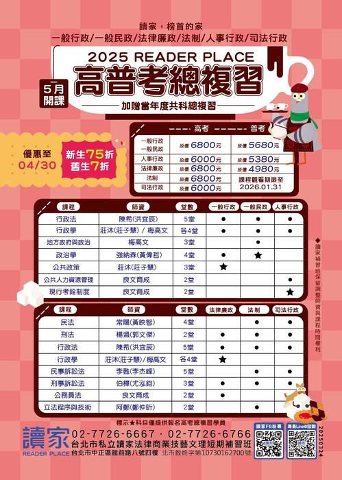 2025高普總(0401起改價) 2025高普總(0401起改價)