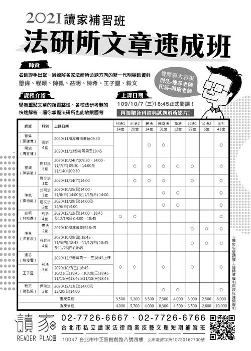 讀家講座:民訴:從法研所考題看國考季最新實務見解(以爭點整理方法論為中心) 讀家講座:民訴:從法研所考題看國考季最新實務見解(以爭點整理方法論為中心)