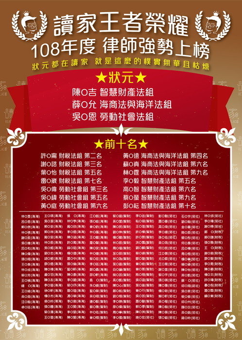 108律師榜單0122(新版) 108律師榜單0122(新版)