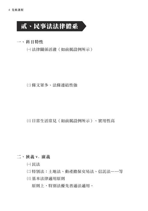 2022司法四等及高普考先修課程-常陽民法 2022司法四等及高普考先修課程-常陽民法