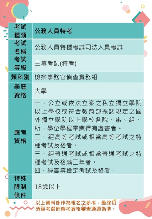 三等檢事官偵查實務組