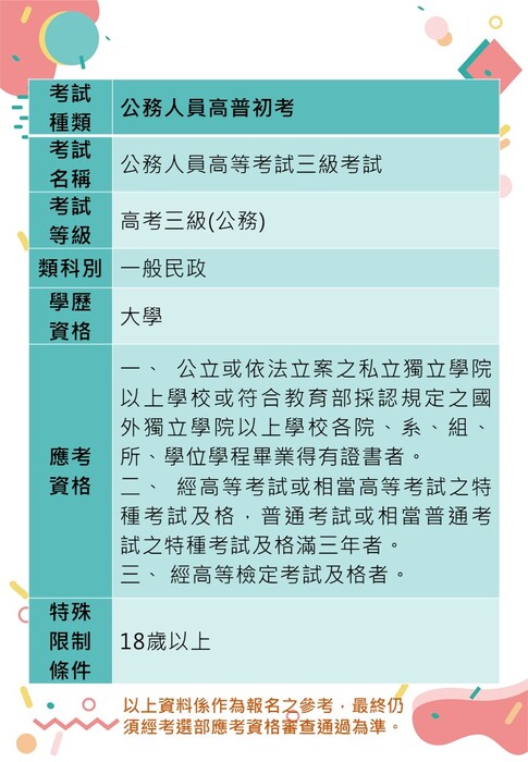 高考一般民政