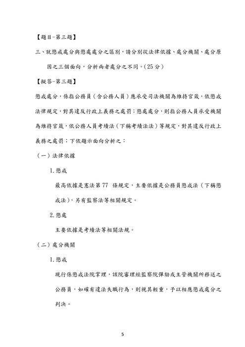 111年普考法律廉政-良文育成公務員法概要試題解析 111年普考法律廉政-良文育成公務員法概要試題解析